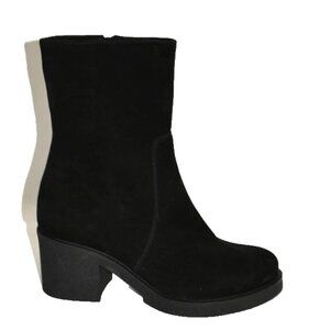 New! La Canadienne Zed Suede Black Size 11 Platform Ankle Boot DD531